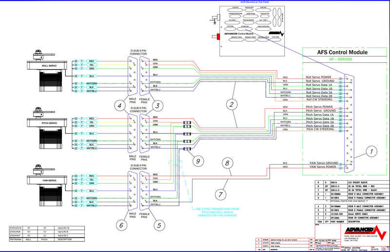 Load image into Gallery viewer, ACM to SkyView autopilot servos harness
